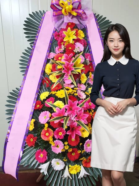 수원 노블레스웨딩 컨벤션 3단화환 기본형